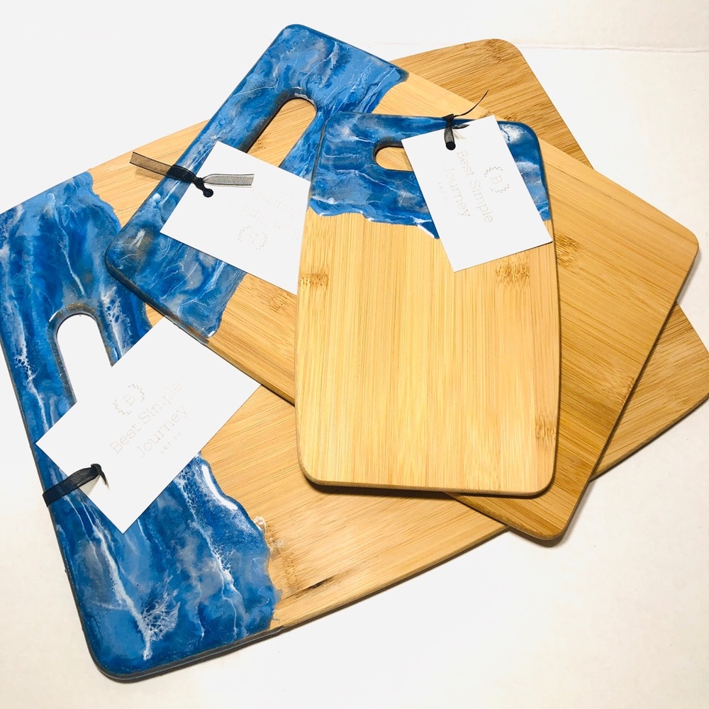 Set of three cheese boards
